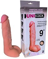 Фаллическая насадка Харнесс UNICOCK 9  - 24,5 см.
